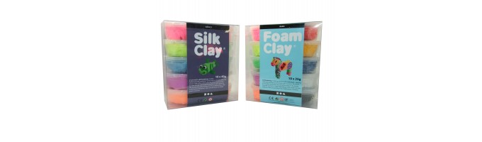 Foam clay, silk clay